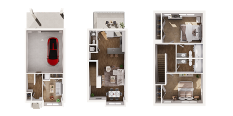 Heather Floor Plan at Hamilton at Eagleview, featuring 3 bedrooms, 2.5 bathrooms, and spacious living areas in Exton, PA.